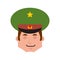 Russian Officer sleeping emoji. Soldier asleep emotions avatar.