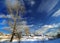 Russian old-believer village Visim in winter, situated in the low Middle Ural Mountains of Sverdlovsk region, Russia