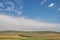 Russian open spaces. Crimea. Field. Summer Russian landscapes. . Grass and sky. Background summer landscape. Crimean fields