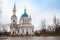 Russian Orthodox church facade. Yamburg\'s St.Catherine Cathedral