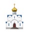 Russian orthodox church icon isolated on white background