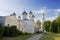 Russian orthodox Yuriev Monastery in Veliky Novgorod