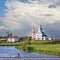 Russian outback. Rainbow and landscape.