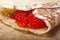 Russian pancakes - blini with red caviar