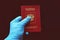 Russian passport in a hand