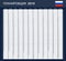 Russian Planner blank for 2019. Scheduler, agenda or diary template. Week starts on Monday