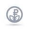 Russian Ruble currency grow concept icon