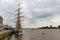 Russian sailing ship Mir Peace seen in Antwerp during the Tall Ships Races 2016 event