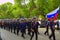 Russian seamen on parade