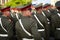 Russian soldiers at the parade repetition