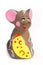 Russian souvenir clay Mouse