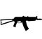 Russian, Soviet fully automatic machine gun 74m ak74m aksu 74 aks 74 aks 74u aks74 ak 47.Silhouette