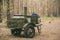 Russian Soviet World War Ii Field Kitchen In Forest. WWII Equipment Of Red Army.