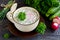 Russian spring and summer cold soup with kefir