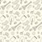 Russian symbols doodle icons seamless vector pattern