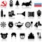 Russian Symbols Icon Set.