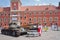 Russian tank and self-propelled howitzer on Castle Square, Warsaw, Poland