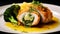 Russian traditional chicken kiev plate