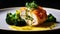 Russian traditional chicken kiev plate