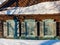 Russian traditional wooden house in winter. Village of Visim, Sverdlovsk region, Ural, Russia