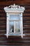 Russian traditional wooden window decor