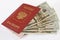 Russian Traveling Passport and money.