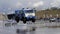 Russian truck rally Kamaz in jump