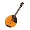 Russian and Ukrainian folk wooden stringed instrument Domra.