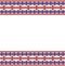 Russian, ukrainian and scandinavian national knit styled border, red and blue colors