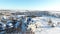 Russian winter in Suzdal. Panoramic view of Suzdal from the drone.