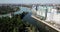 Russioa, Krasnodar cityscape and Kuban river from aerial view. Krasnodar region, Russia