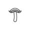 Russula mushroom line icon