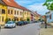 RUST, AUSTRIA, JUNE 18, 2016: View of the Austrian city Rust famous for ist wine and nesting storks....IMAGE