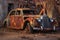 rust consuming a once vibrant classic car