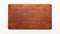 Rust Leather Sign Mockup - Minimalist Brown Leather Plate