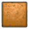 Rust metal with rivets in the shape of a square in the center on white background. 3d