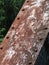 Rust on trestle bridge beam