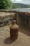 Rusted capstone Arabian sea at Vengurla ; Aruali ; Sindhudurg district