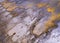 rusted cold rolled sheet metal - close-up abstract heavy industry and low tech background