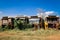 Rusted and Crushed Buses on the Tank Graveyard in Asmara