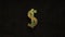 Rusted dollar sign on a grunge background