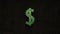 Rusted dollar sign on a grunge background
