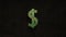 Rusted dollar sign on a grunge background