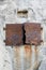 Rusted doors in the rocks of Fort Saint Elmo, Valetta, Malta