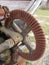 Rusted farm equipment gears