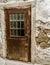 Rusted metal door at the Eastern State Penitentiary in Philadelphia, Pennsylvania