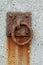 Rusted mooring ring