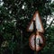 Rusted ol road signs with background vegetation.