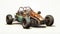 Rusted Race Car: Realistic Fantasy Artwork With Vibrant Brushwork