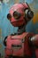 Rusted Red: A Half-Android Industrial Robot Stands Against the W